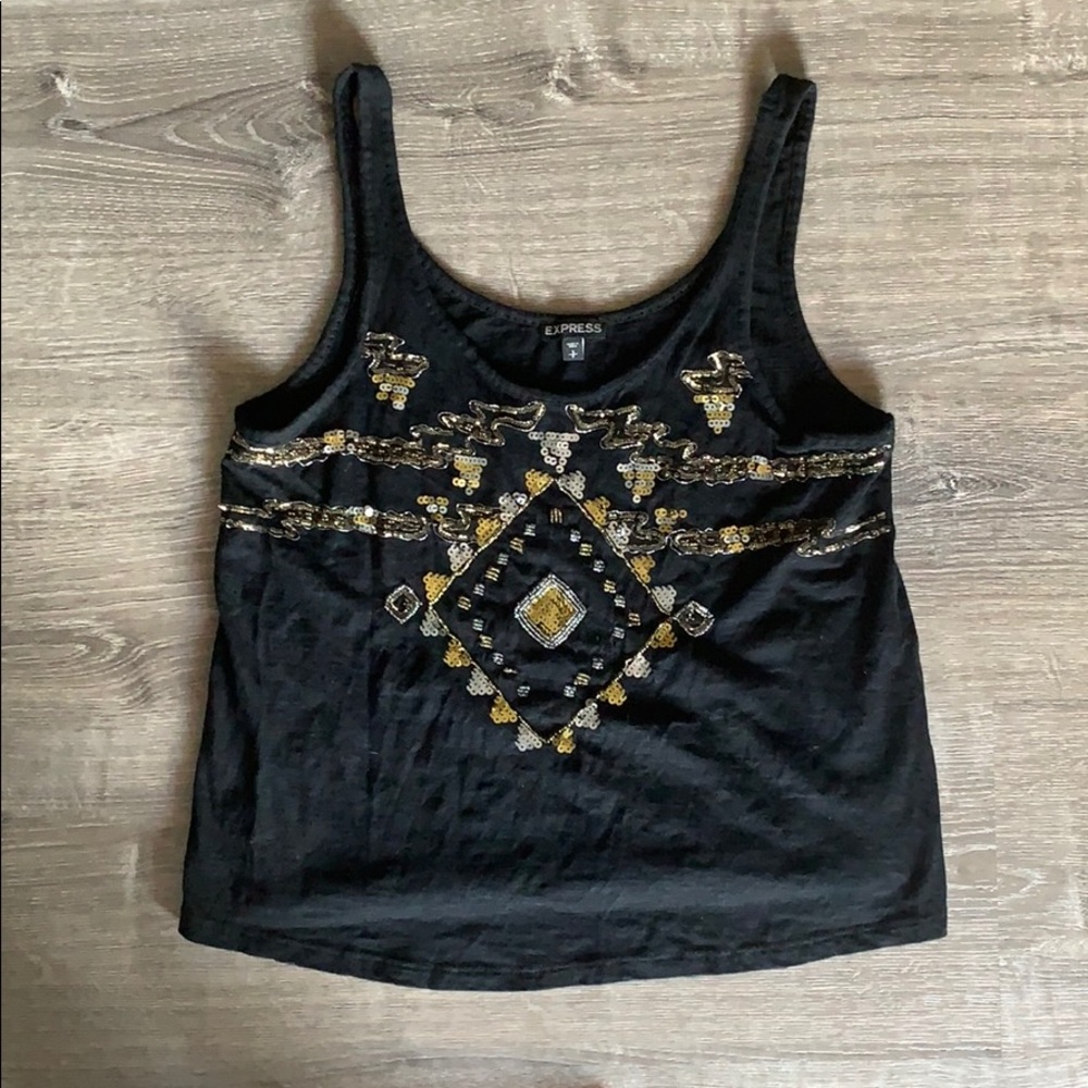 COPY - Sequin cropped tank top